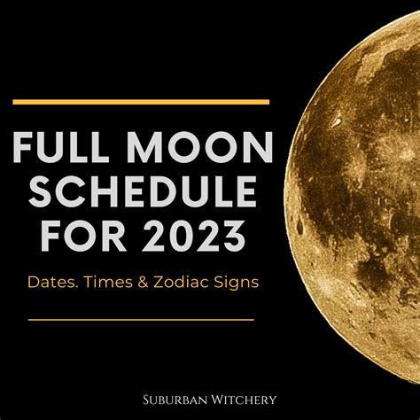 Magical moon schedule 2023